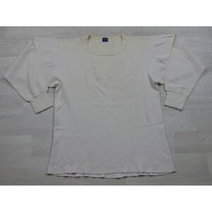 Vintage 70s K-Mart Thermal Shirt Men's (46) Long Sleeve Cotton Raschel USA